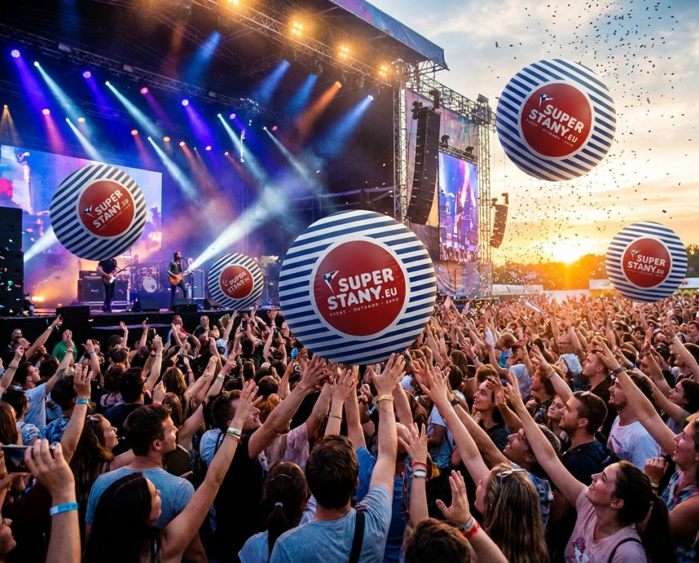 Pneumatický reklamný balón 1m – Festivalový balón s potlačou 1 SS gula na festival 01